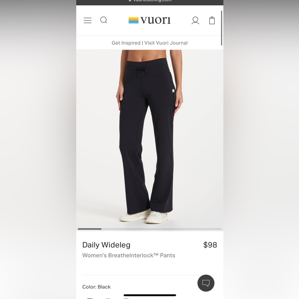 Brand new Vuori daily wide leg pants size large